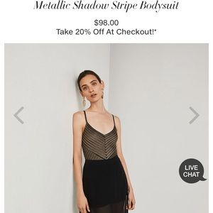 Bcbg metallic body suit new with tags size xxs